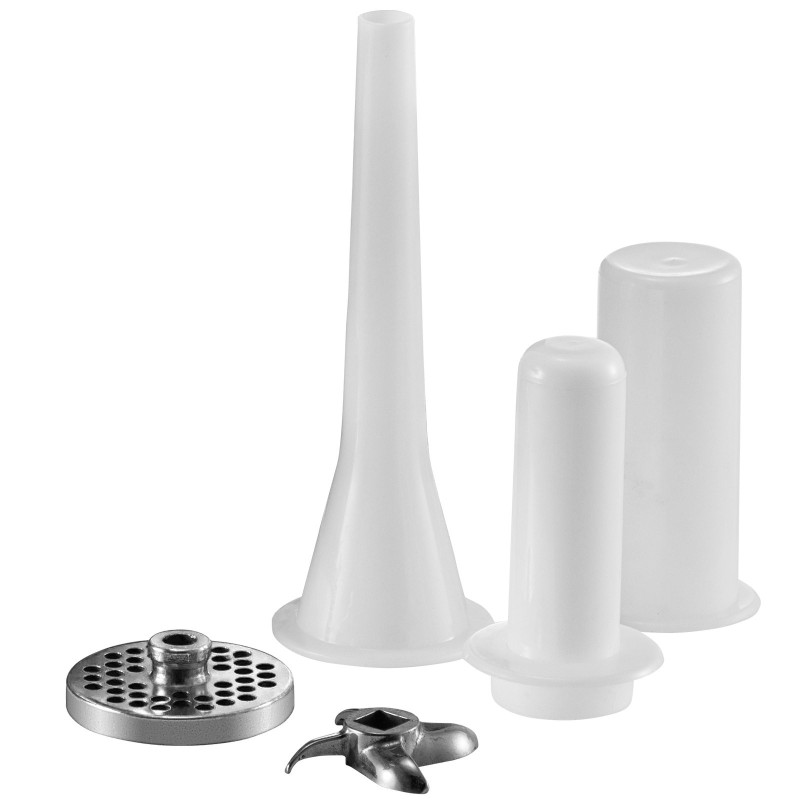 Sähköinen lihamylly ruostumaton teräs 1100 wattia 300 kilogrammaa tunnissa kaksi jauhatuslevyä makkarasarja