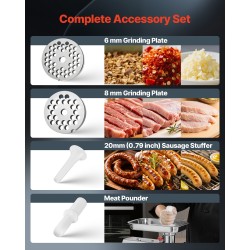 Pöytämallinen ruostumaton teräs lihamylly 850 wattinen malli 12 3,2 kilogrammaa minuutissa