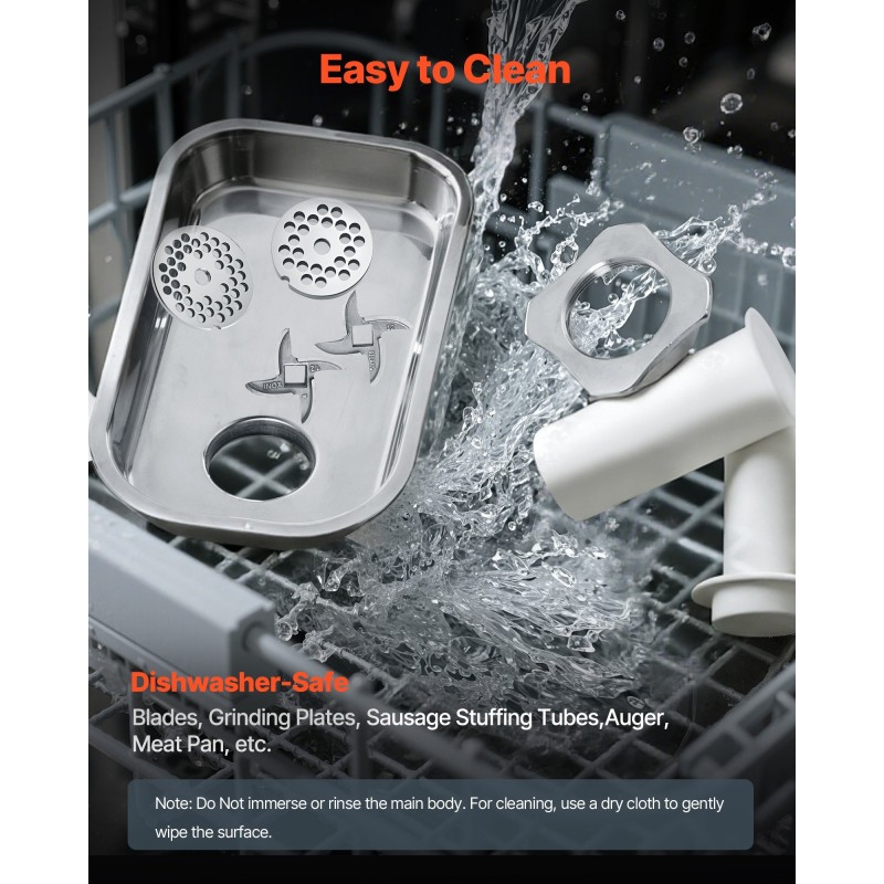 Pöytämallinen ruostumaton teräs lihamylly 850 wattinen malli 12 3,2 kilogrammaa minuutissa