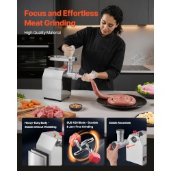 Sähkökäyttöinen pöytämallinen lihamylly ammattikäyttöön 600W ruostumatonta terästä 2,3 kg/min