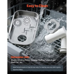 Sähköinen lihamylly 22-kokoinen ruostumatonta terästä teho 1100 wattia 4,2 kilogrammaa minuutissa ammattikäyttöön