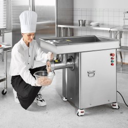 Sähköinen kaupallinen lihamylly ruostumaton teräs 4000 wattia suukoko 42