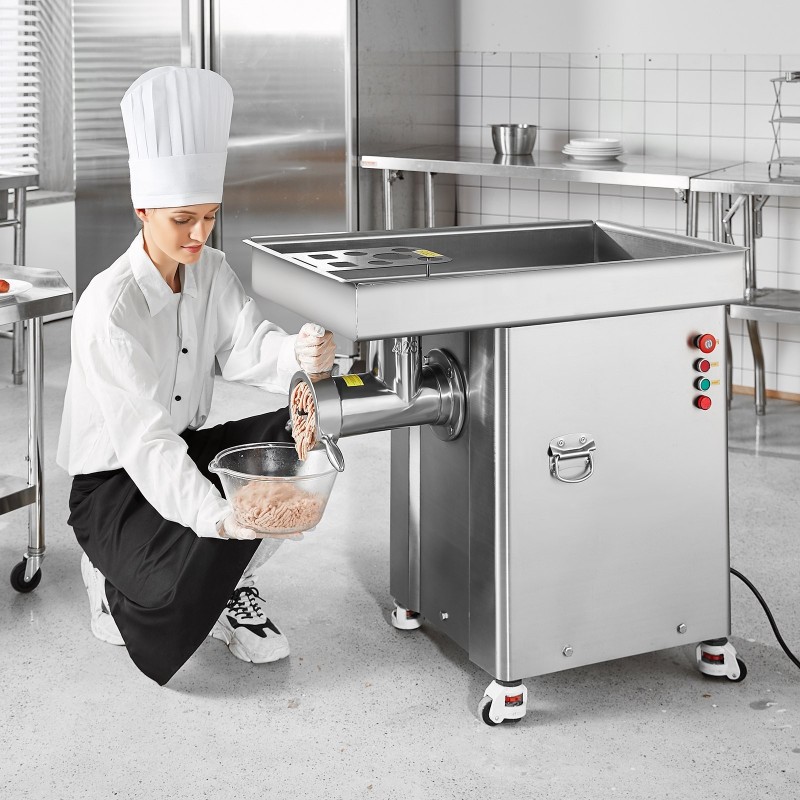 Sähköinen kaupallinen lihamylly ruostumaton teräs 4000 wattia suukoko 42