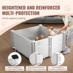 Koiran pentulaatikko PVC-muovi 98×98×46 cm irrotettavat paneelit kaiteet pissatyynyt mukana