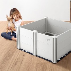 Koiran pentulaatikko PVC-muovi 98×98×46 cm irrotettavat paneelit kaiteet pissatyynyt mukana