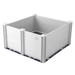 Koiran pentulaatikko PVC-muovi 98×98×46 cm irrotettavat paneelit kaiteet pissatyynyt mukana