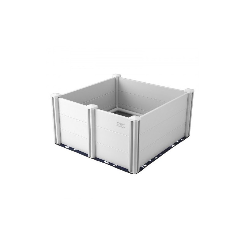 Koiran pentulaatikko PVC-muovi 98×98×46 cm irrotettavat paneelit kaiteet pissatyynyt mukana