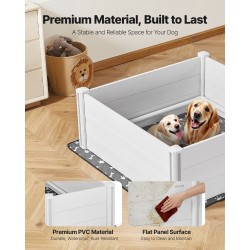 Pentulaatikko PVC-muovi 1220x1220x460 mm suurille roduille korkeussäädettävä ovi