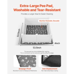 Pentulaatikko PVC-muovi 1220x1220x460 mm suurille roduille korkeussäädettävä ovi
