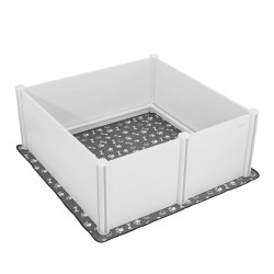 Pentulaatikko PVC muovi 1520 x 1520 x 610 mm sisäkäyttöön erityisen suurille koirille