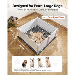 Pentulaatikko PVC-muovi 1520 x 1520 x 610 mm sisäkäyttöön erityisen suurille koirille