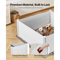 Pentulaatikko PVC-muovi 1520 x 1520 x 610 mm sisäkäyttöön erityisen suurille koirille