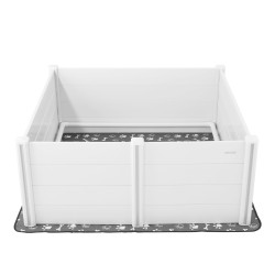 Pentulaatikko PVC-muovi 1520 x 1520 x 610 mm sisäkäyttöön erityisen suurille koirille