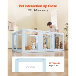 Pentulaatikko PET-paneeleilla PE-runko vesitiivis suurikokoisille koirille lukittava ovi