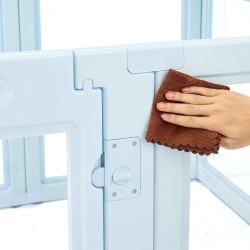 Pentulaatikko PET-paneeleilla PE-runko vesitiivis suurikokoisille koirille lukittava ovi