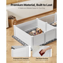 Pentulaatikko PVC-muovista 2370x1230x460 mm 2-huoneinen sisäkäyttöön korkeussäädettävillä ovilla pestävällä pissatyynyllä