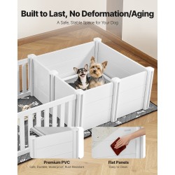 Pentulaatikko PVC-muovi 1865×970×500 mm vesitiiviillä alustalla keskikokoisille koirille