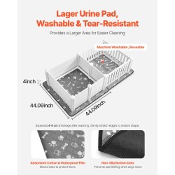 Pentulaatikko PVC-muovi 1865×970×500 mm vesitiiviillä alustalla keskikokoisille koirille