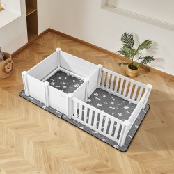 Pentulaatikko PVC-muovi 1865×970×500 mm vesitiiviillä alustalla keskikokoisille koirille