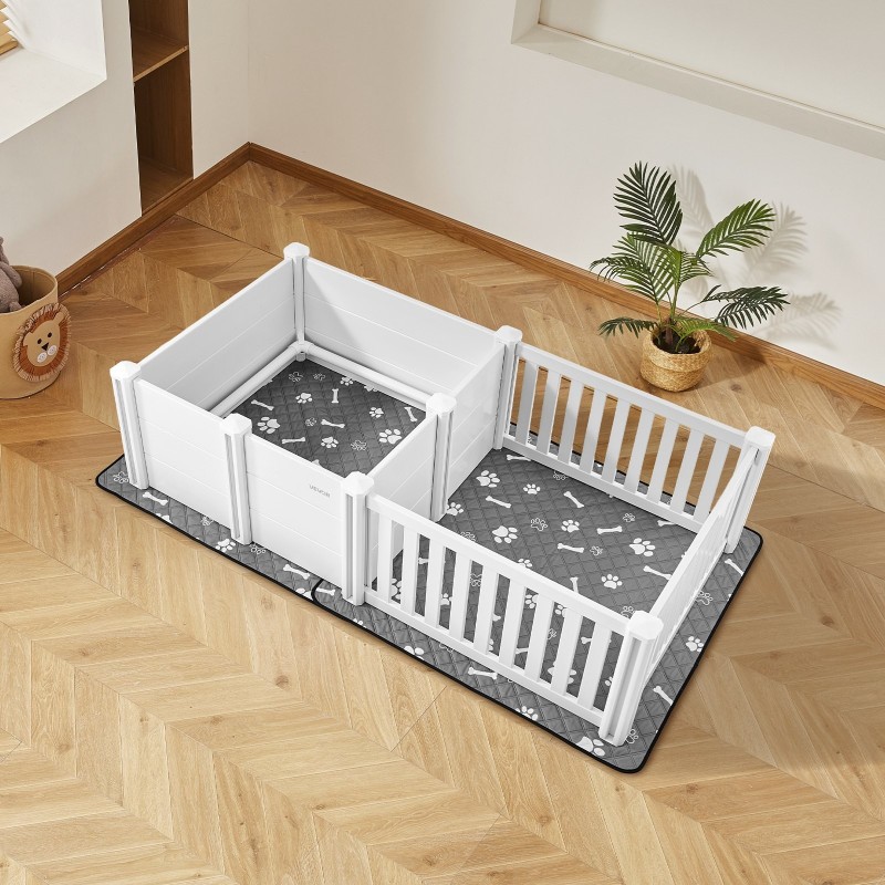 Pentulaatikko PVC-muovi 1865×970×500 mm vesitiiviillä alustalla keskikokoisille koirille