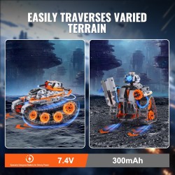 Rakennussarja ABS-muovia 554 osaa viisi mallia kaukosäädöllinen ja sovellusohjattu ladattava akku 6-vuotiaille