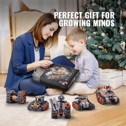Rakennussarja ABS-muovia 554 osaa viisi mallia kaukosäädöllinen ja sovellusohjattu ladattava akku 6-vuotiaille