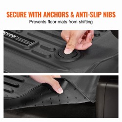 Auton lattiamatot TPE 3-osainen Ford F-150 SuperCrew 2015–2024 musta