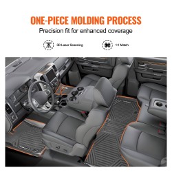 Lattiamatot TPE-materiaalia 3-osainen sarja etu- ja toisen rivin Dodge Ram 1500 2019–2024