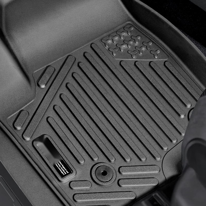 TPE lattiamatot 3-osaiset Chevrolet Silverado ja GMC Sierra 2019–2024 vasemmalta ohjattava musta