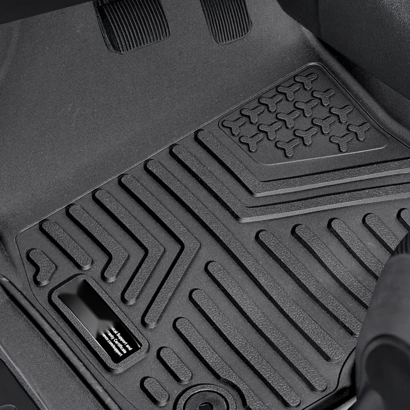 Auton lattiamatot TPE-muovi 3-osainen Dodge Ram Crew Cab vasemmanpuoleiseen ohjaukseen musta