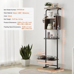 Koiran ruokinta-asema metallirunkoinen melamiinilevy säädettävä korkeus sopii kaikenkokoisille koirille tilava säilytyskaappi