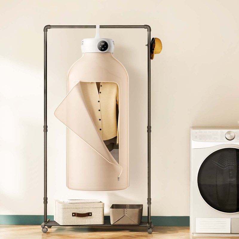 Kannettava taitettava vaatekuivain PTC-lämmitys LED-näyttö 9 vaatetta 600W