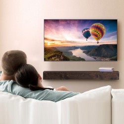 Kelluva takkahylly valkoisesta mäntypuusta 72 x 8 x 5 tuumaa