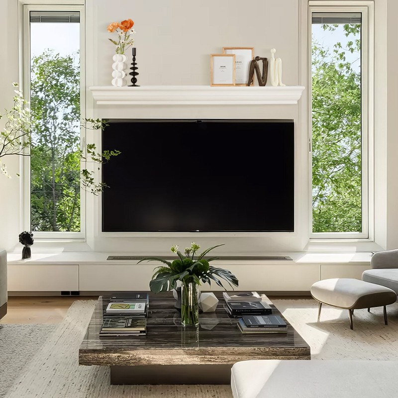 Seinälle asennettava takkahylly mäntypuusta 60 tuumaa leveä valkoinen kantavuus 22,7 kg