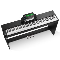 Digitaalipiano 88 täysin painotettua kosketinta kaksinkertainen näppäimistötila 200 ääntä Bluetooth USB MIDI