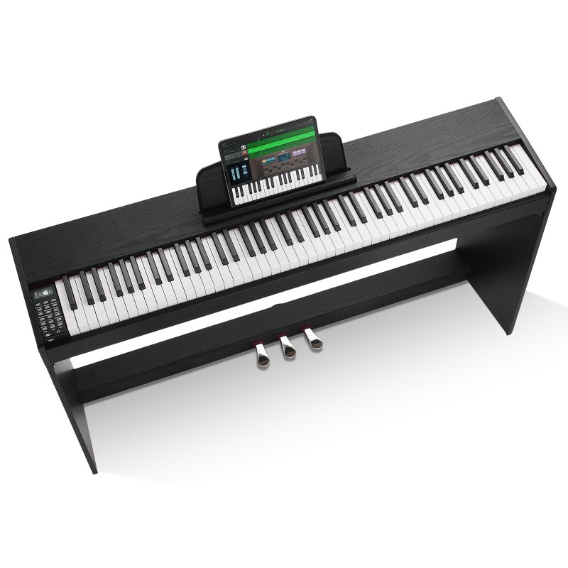 Digitaalipiano 88 täysin painotettua kosketinta kaksinkertainen näppäimistötila 200 ääntä Bluetooth USB MIDI