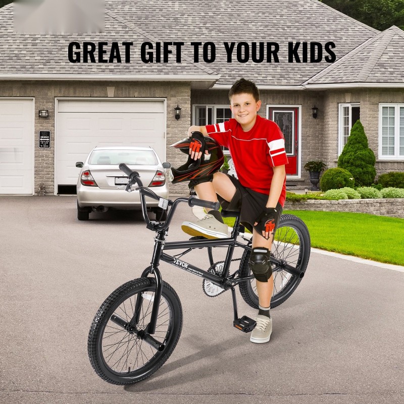 Temppuajo BMX-pyörä hi-ten-teräsrunko 20-tuumaiset renkaat 360 asteen roottori 4 tappia alumiiniset kaksoisseinämävanteet