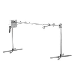 Sähköinen vartaalla pyörivä grilli ruostumatonta terästä 56 tuumaa 132 paunaa korkeussäädettävällä telineellä