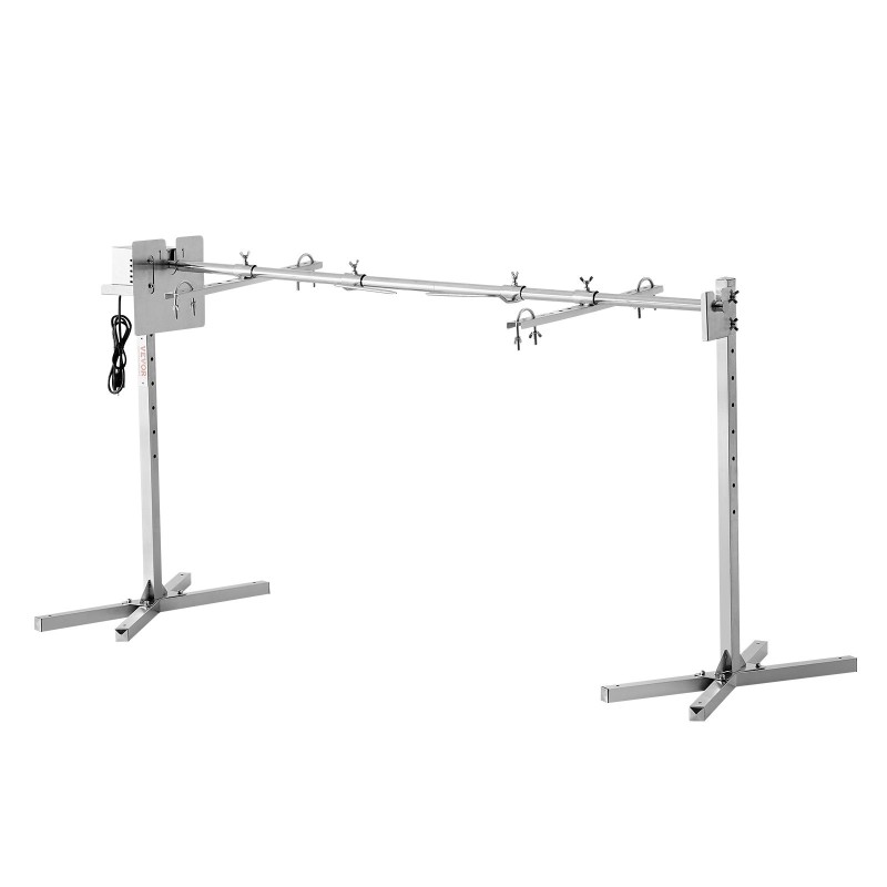 Sähköinen vartaalla pyörivä grilli ruostumatonta terästä 56 tuumaa 132 paunaa korkeussäädettävällä telineellä