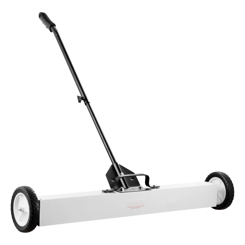 Magneettinen lakaisulaite 36 tuuman pyörillä 24,9 kilogramman vetovoima säädettävällä varrella ja teleskooppipoimurilla