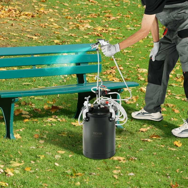 Painevärisäiliö 15L teräs säädettävä paine 60 psi ruisku kotikäyttö teollisuuskäyttö