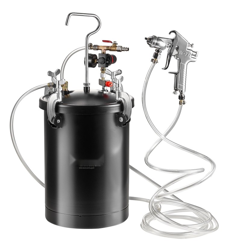 Painevärisäiliö 15L teräs säädettävä paine 60 psi ruisku kotikäyttö teollisuuskäyttö