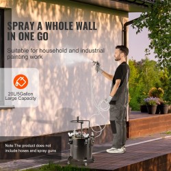 Paineistettu maalisäiliö 20 l teräs 70 psi koti ja teollisuus