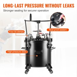 Paineistettu maalisäiliö 20 l teräs 70 psi koti ja teollisuus