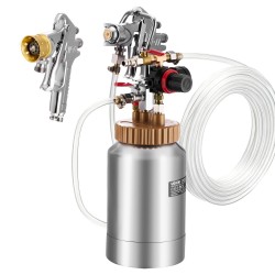 Paineistettava 2 l maalipata suuttimet 1 8 ja 3 mm kahdella letkulla