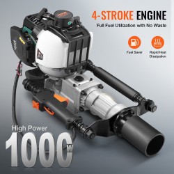 Paalutuskone bensiinikäyttöinen 4-tahti 37,7 cm3 1 kW 55 ja 70 mm lyöntihylsyt