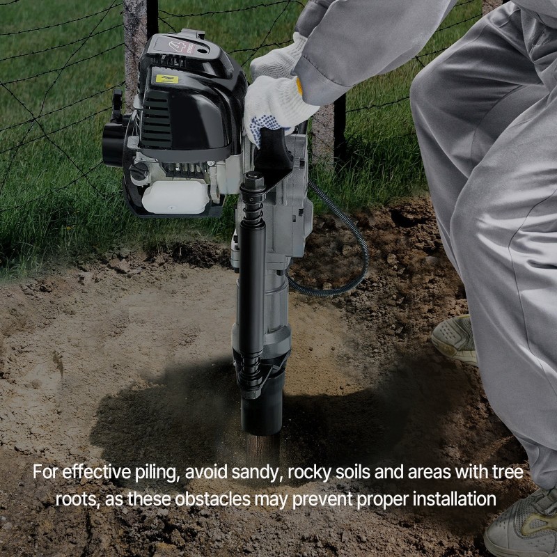 T-paaluiskuvasara bensiinikäyttöinen 37,7 cm3 4-tahti 1 kW 55 ja 70 mm