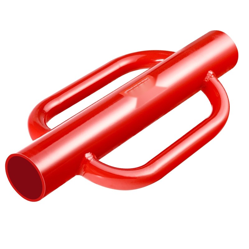 Aitatolpan maahanlyöntilaite käsikäyttöinen teräs 101,6 mm sisähalkaisija kahvoilla