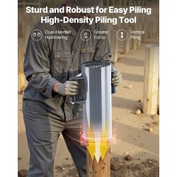 Käsikäyttöinen terästolpanlyöjä aitatolpille sisähalkaisija 6,1 tuumaa suuri kahva