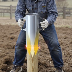 Käsikäyttöinen terästolpanlyöjä aitatolpille sisähalkaisija 6,1 tuumaa suuri kahva